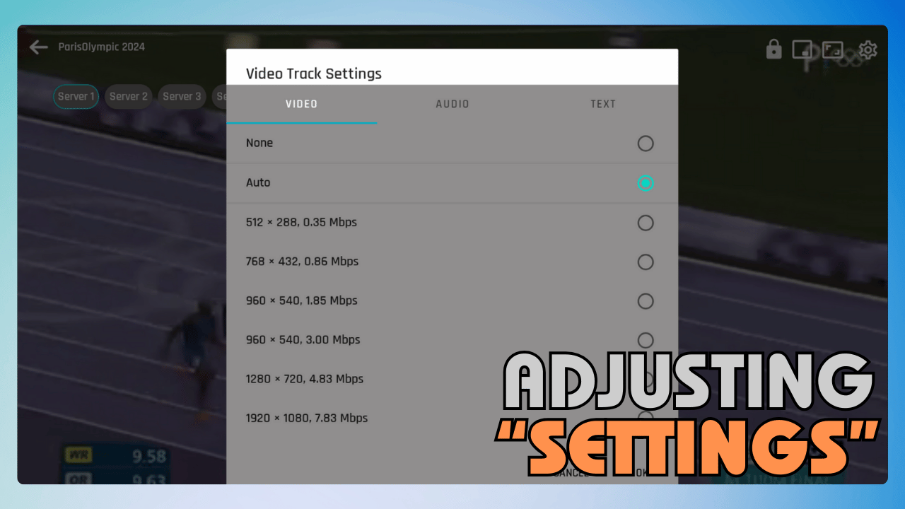 Adjusting Settings
