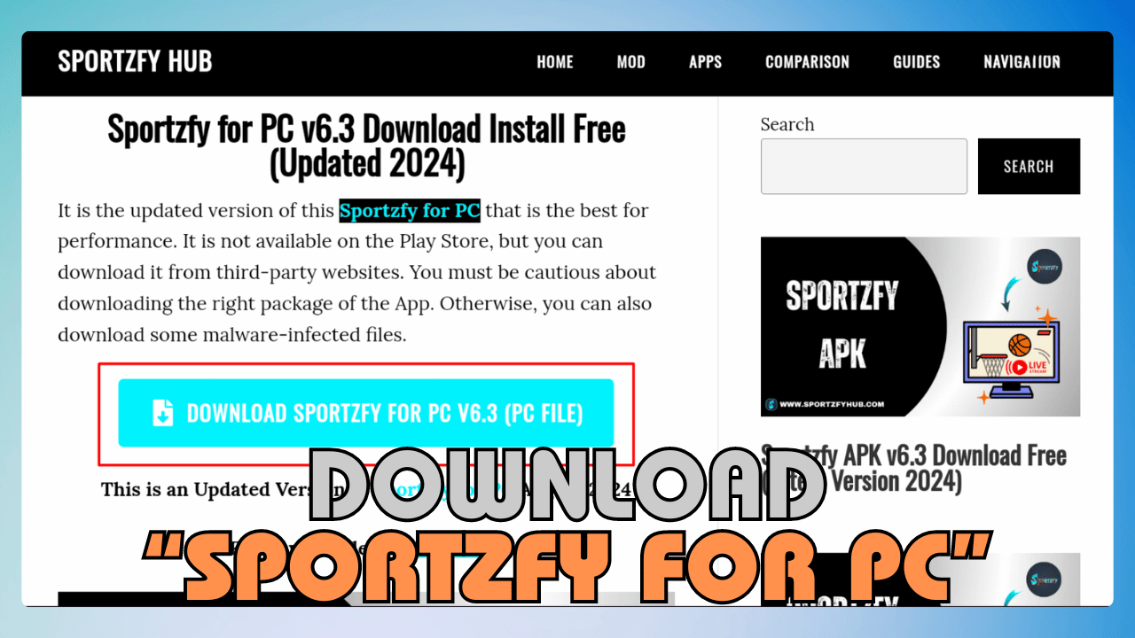Download Sportzfy for PC