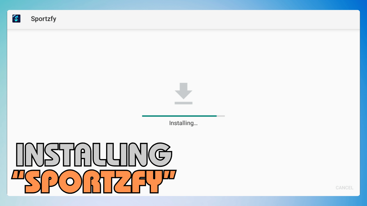 Installing Sportzfy