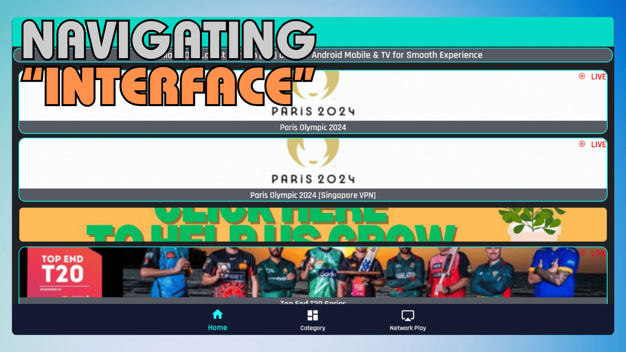 Navigating Interface