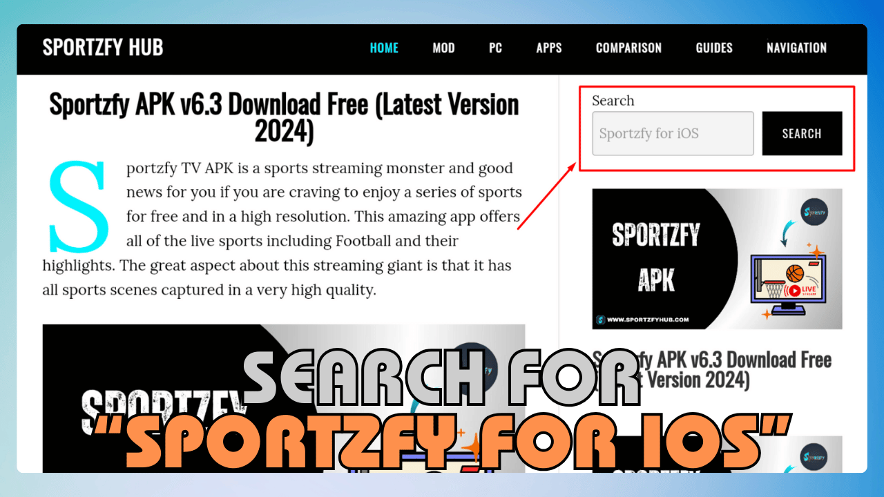 Search for Sportzfy for iOS