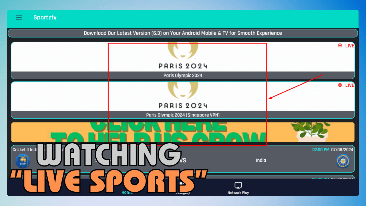 Watching Live Sports