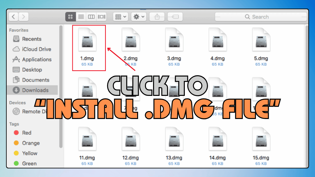 Click to Install .dmg File