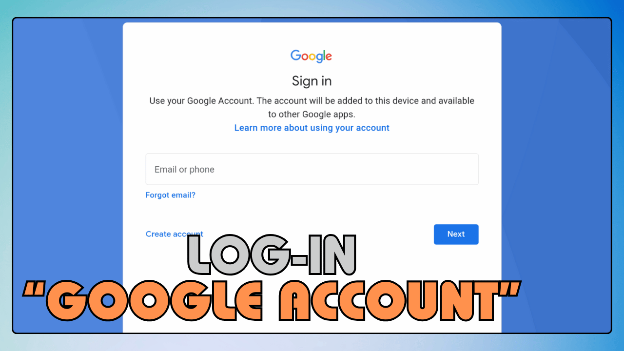 Log in to Google Account