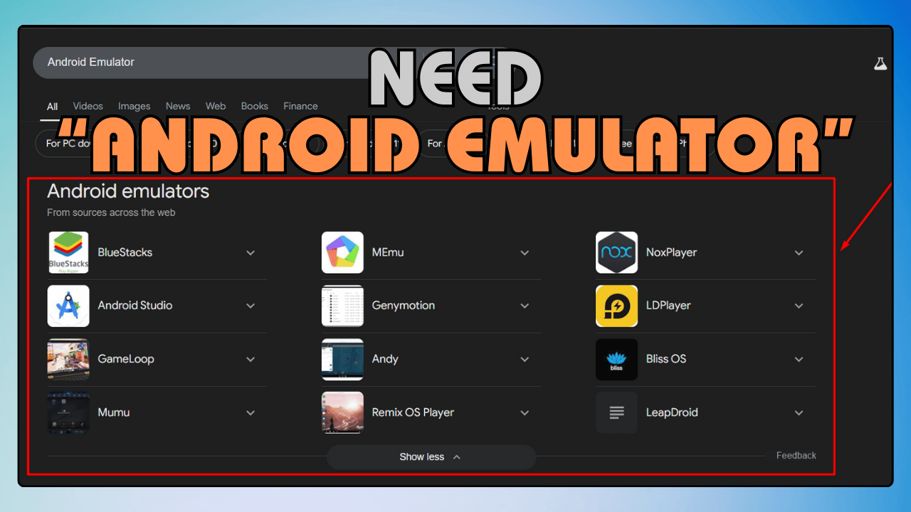 Need Android Emulator