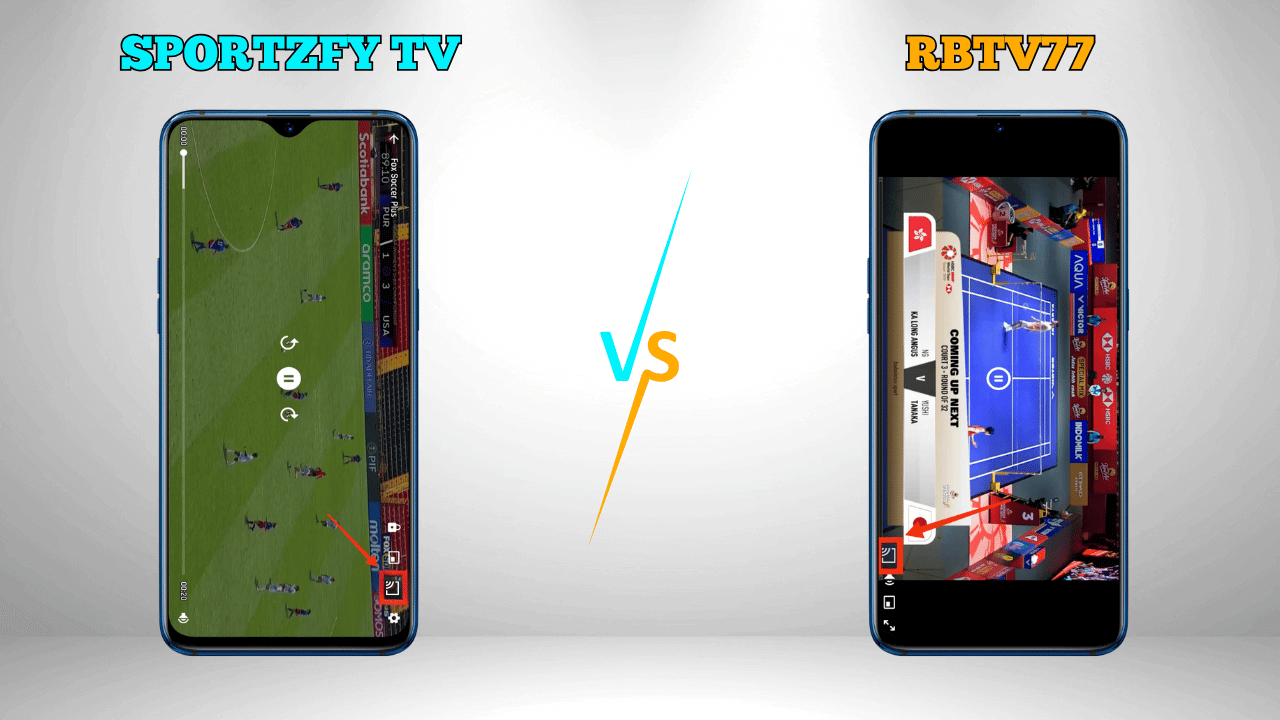 Sportzfy TV vs. RBTV77: Device Support